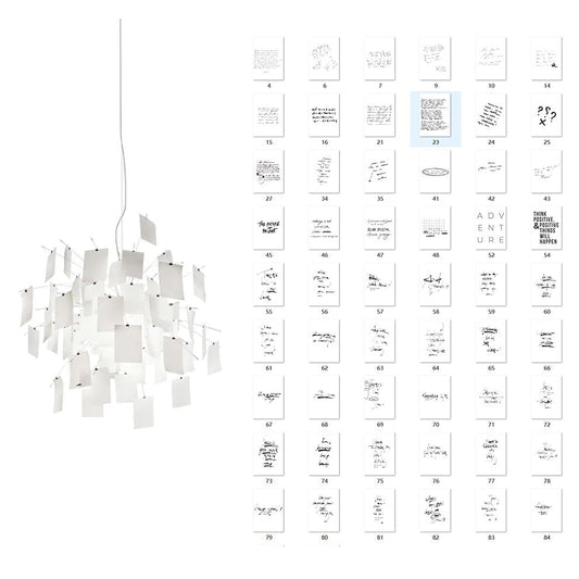 Elegant Paper Chandelier - Lightweight, Eco-Friendly Design, Easy to H