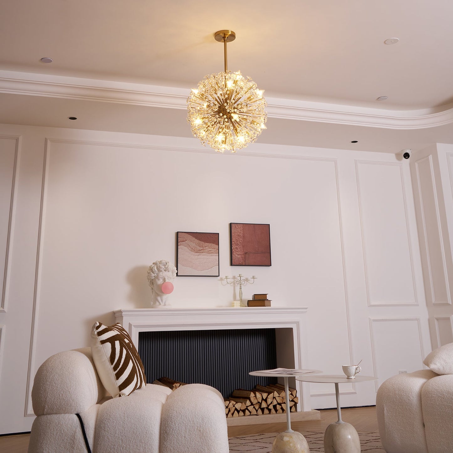 Dickinson Chandelier - Elegant Crystal Design with Adjustable Height