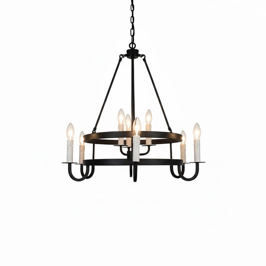 Vintage Voyager Chandelier - Elegant Lighting with Adjustable Height &