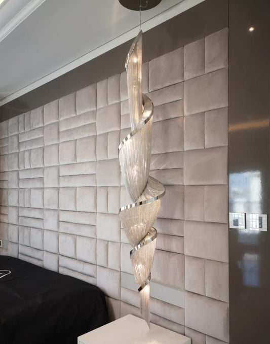 Twilight Spiral Chain Chandelier - Elegant Design with Adjustable Heig