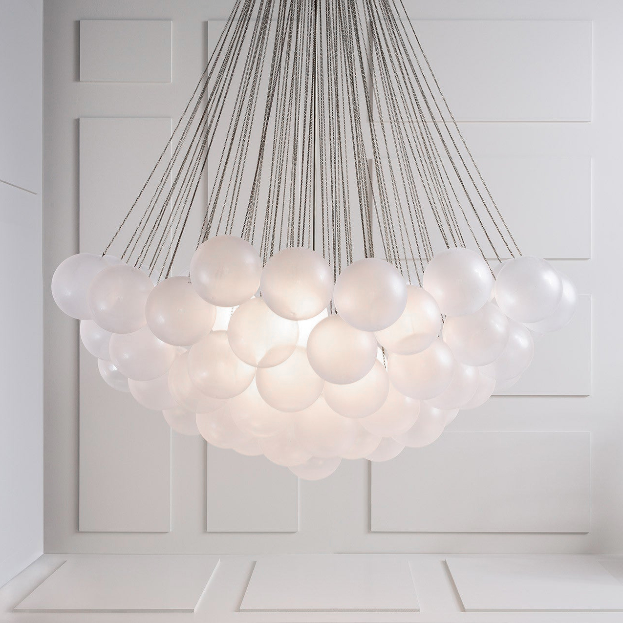 Modern Bubble Chandelier - Elegant Design with Adjustable Height & LED