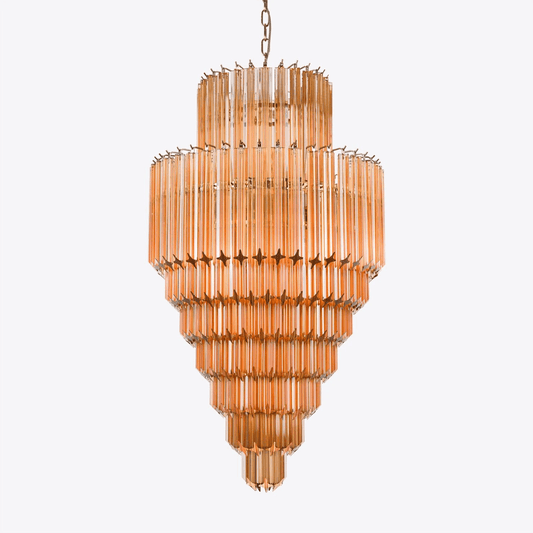 Raphael Glass Chandelier - Elegant Design with Adjustable Height & LED