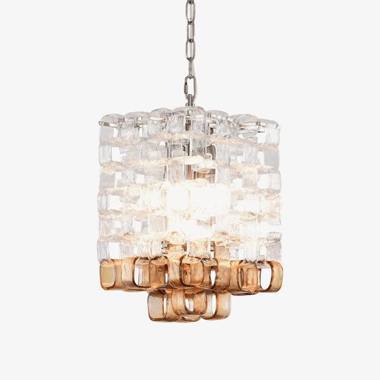 Poliarte Interlocking Glass Chandelier - Elegant Design, Adjustable He