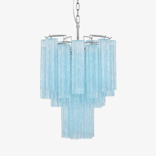 Azzura Modern Glass Chandelier with Adjustable Height and LED Lighting