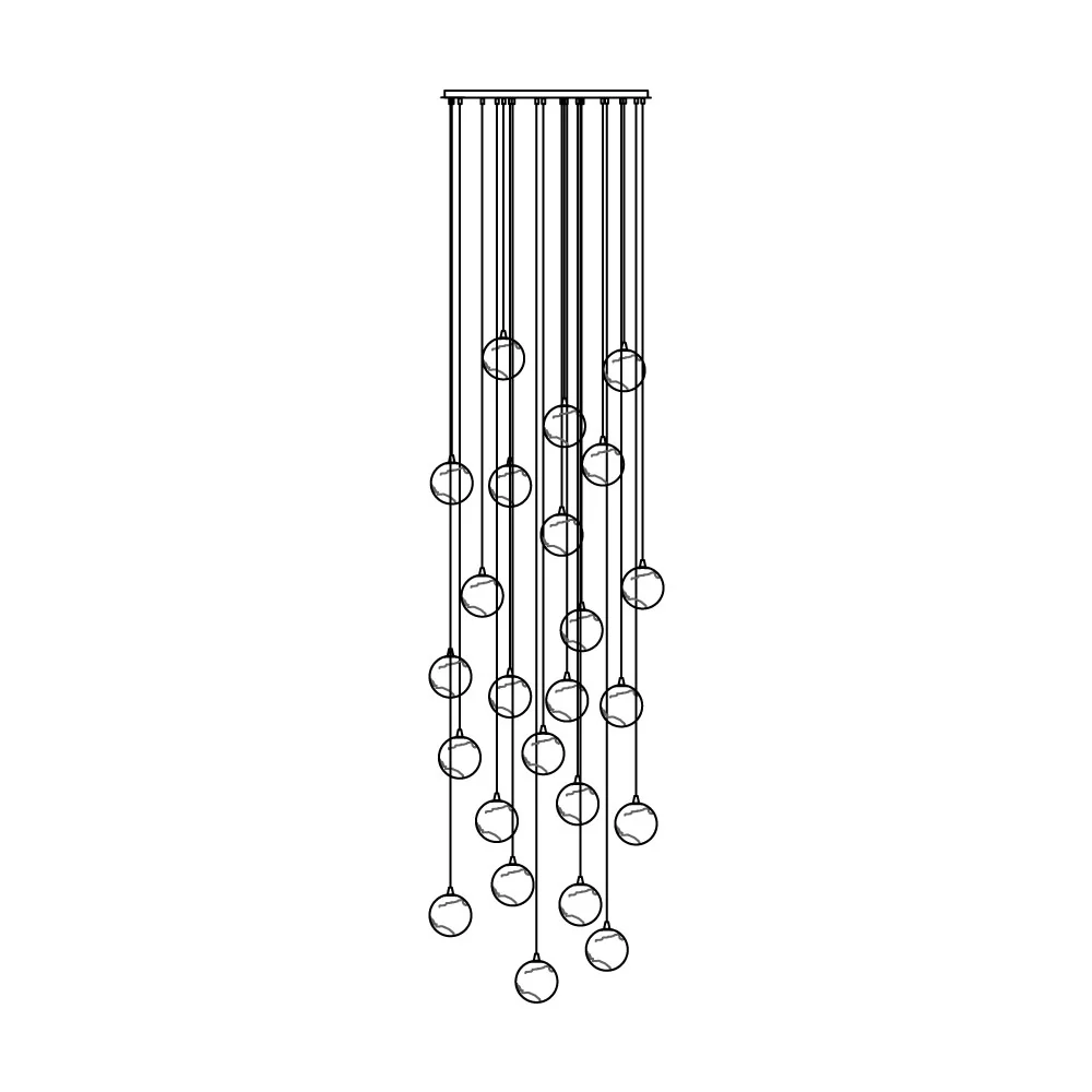 Sultana Alabaster Cluster Chandelier - Elegant Design, Adjustable Heig