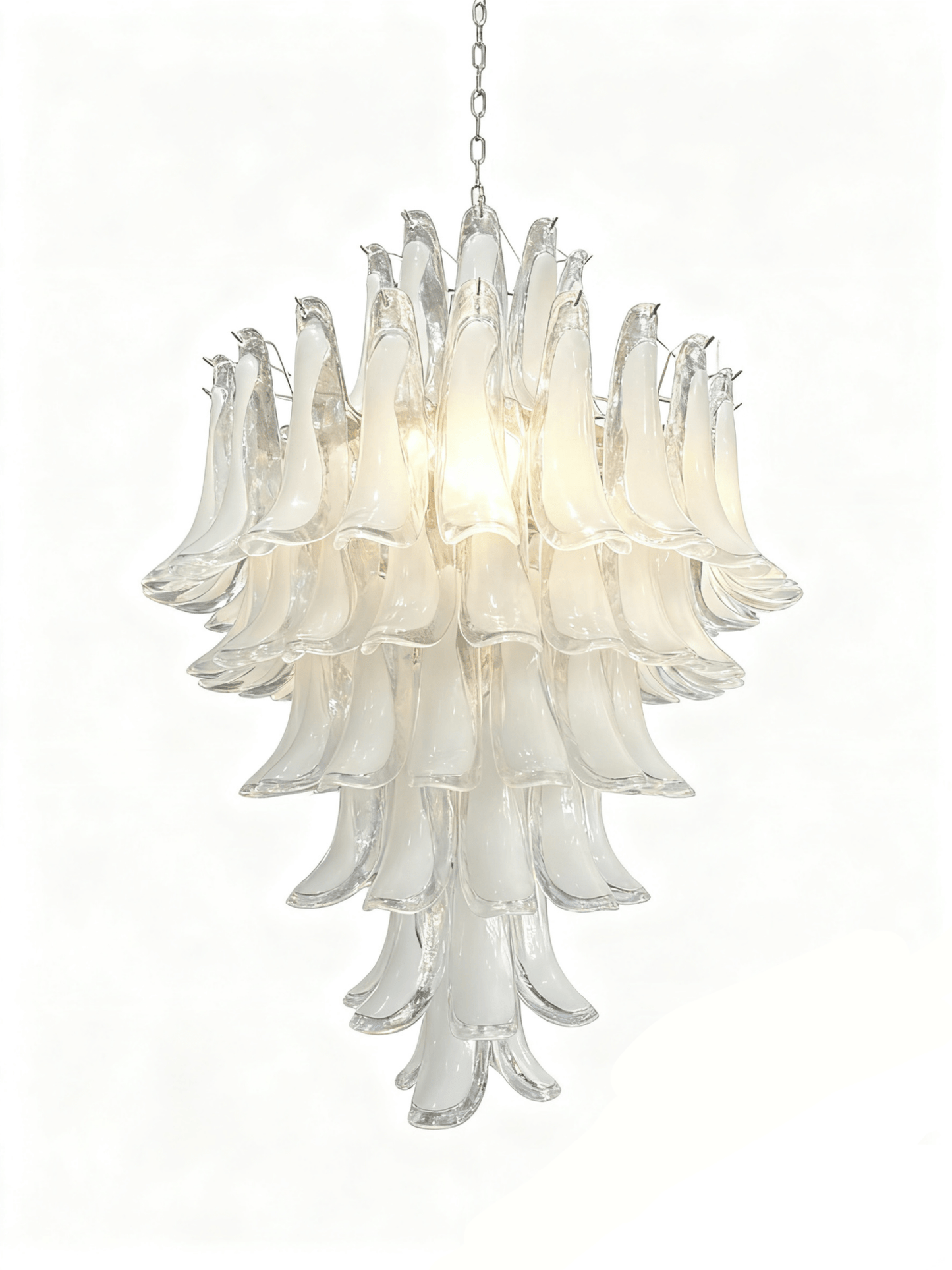 Dravina Glass Petals Pendant Lamp - Modern Design, Adjustable Height