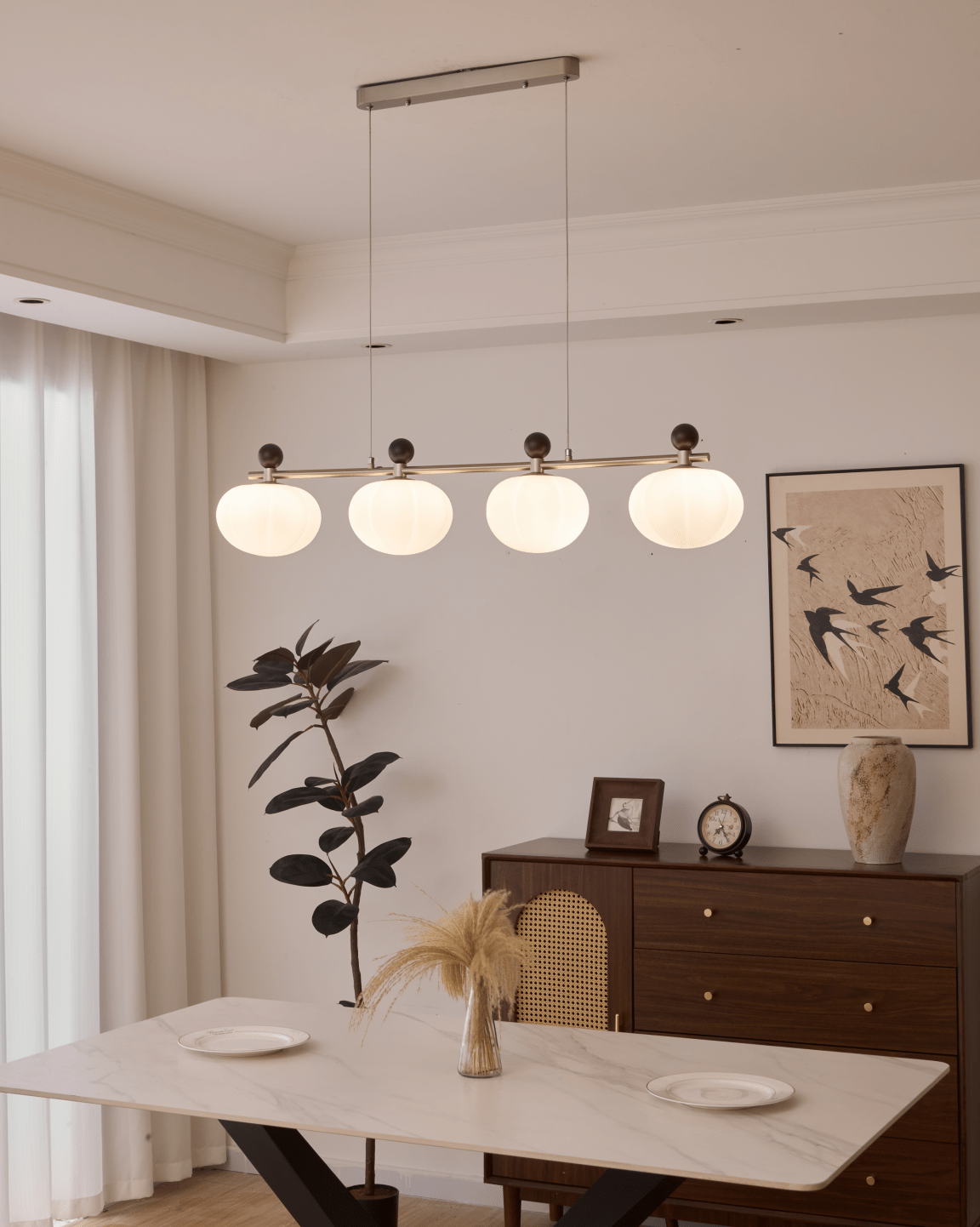 Emberlyn Bloom 6-Light Chandelier with Elegant Floral Design & Adjusta