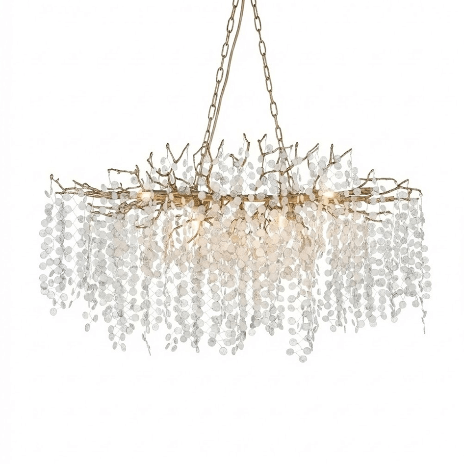 Shiro Noda Crystal Chandelier - Elegant Design with Adjustable Height