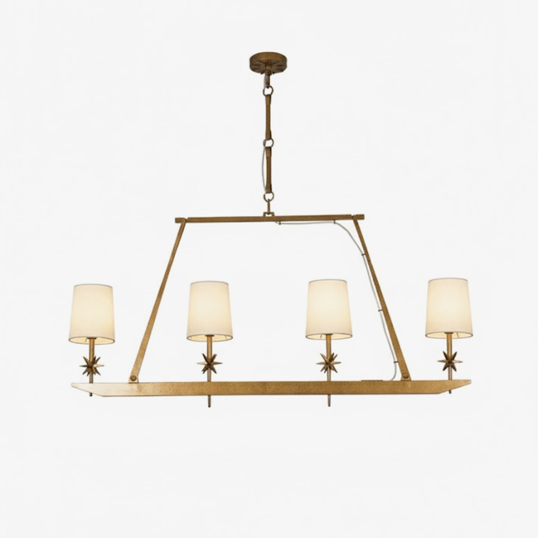 Stellar Frame Linear Chandelier - Adjustable Height, Modern Design