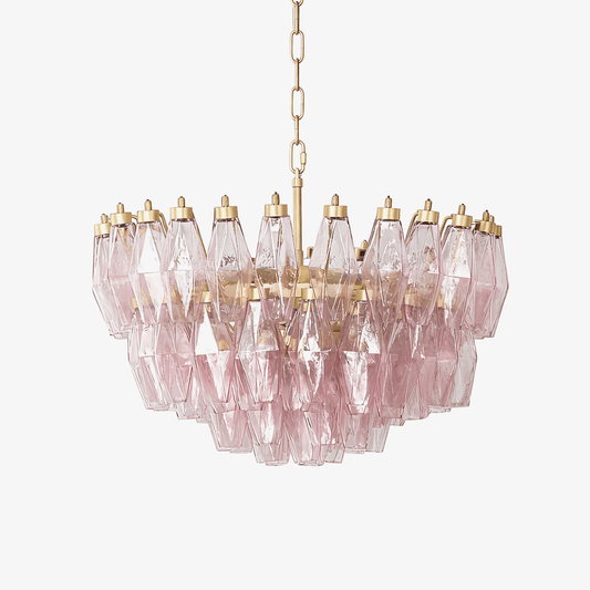 Facet Bloom Modern Chandelier - Elegant Design, Adjustable Height
