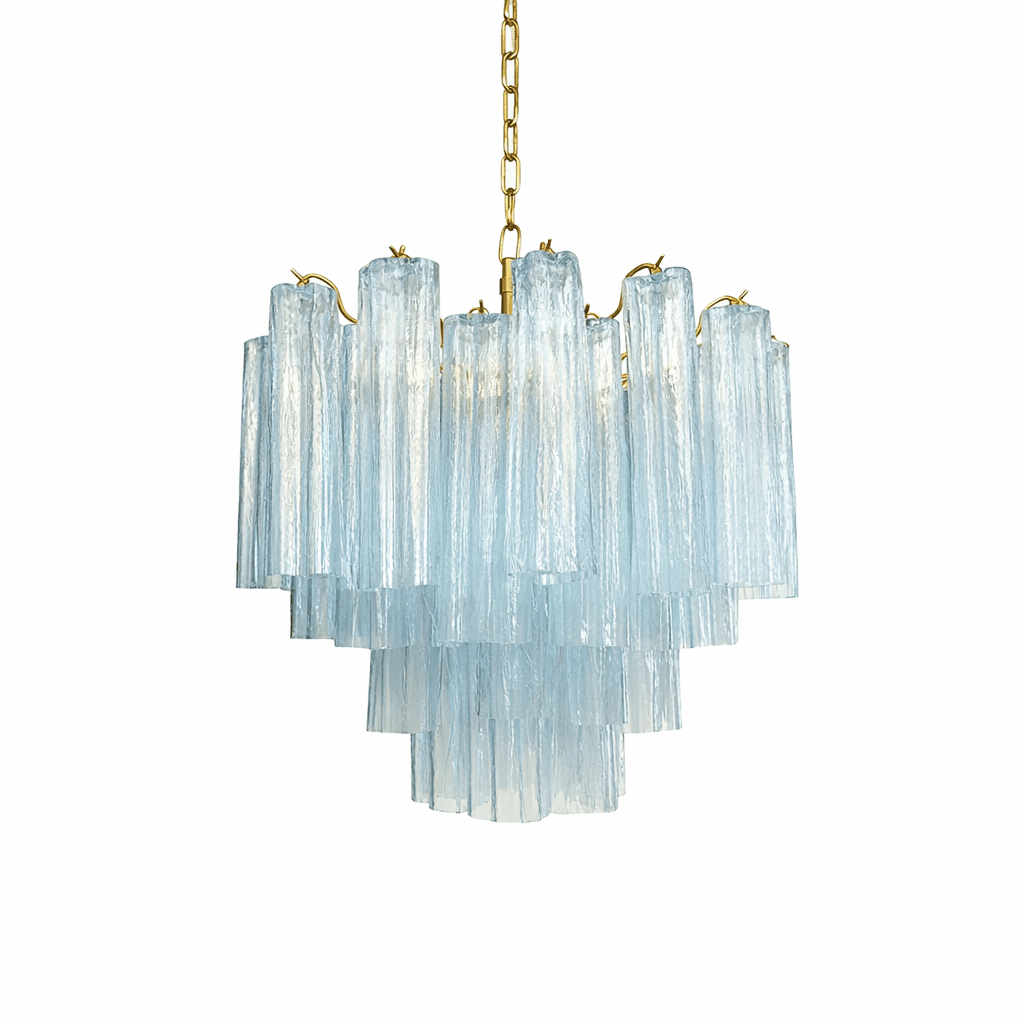 Elegant Glass Tubes Chandelier with Adjustable Height and Energy-Effic