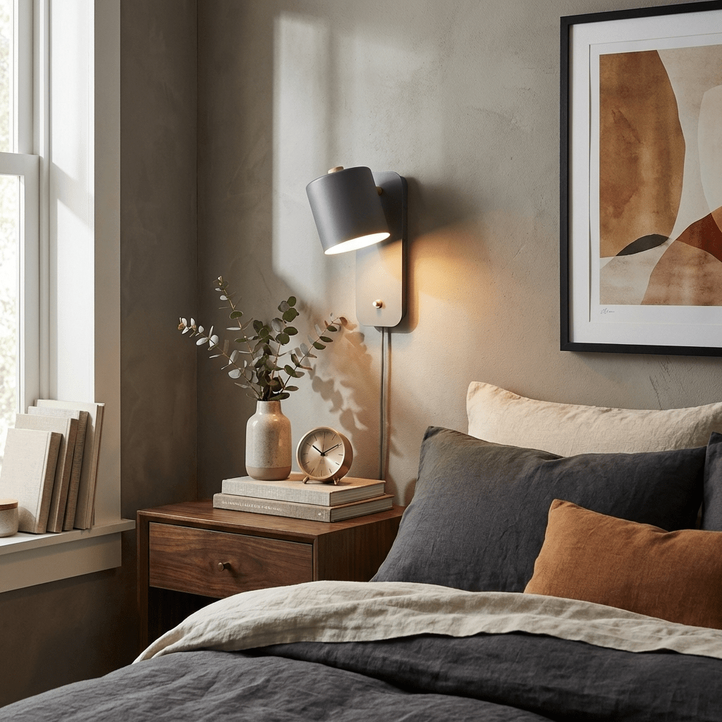 Rotatable Cylinder Plug-in Wall Lamp with Adjustable Brightness & Mode