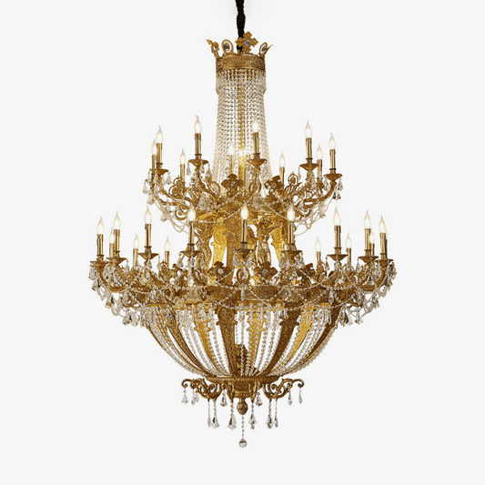 Zaira Opulent Chandelier - Elegant Crystal Design with Adjustable Heig