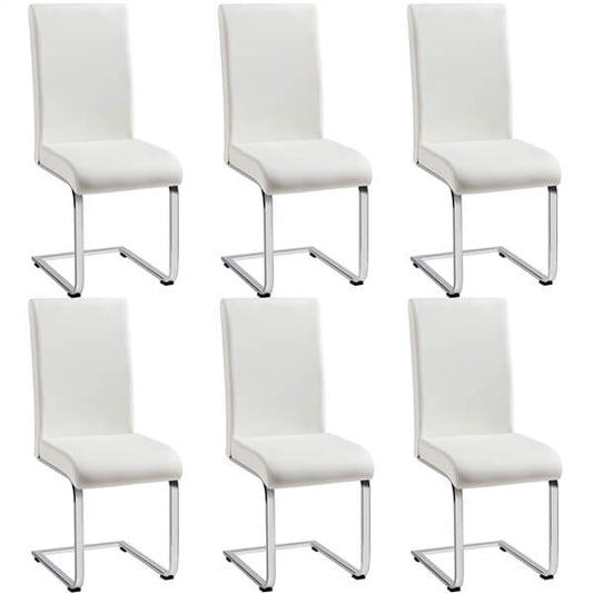 Dining Chairs Set of 6 Modern Faux Leather Position 2