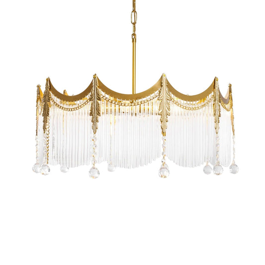 Elegant Vacarro Chandelier with Dimmable LED Lights and Crystal Accent