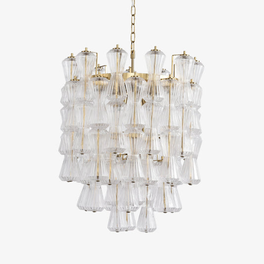 Florenzia Crystal Glass Chandelier - Elegant Design with Adjustable He