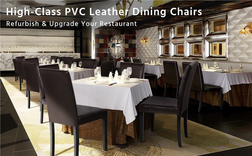 Dining Living Room PU Cushion Chairs 4pcs Position 9