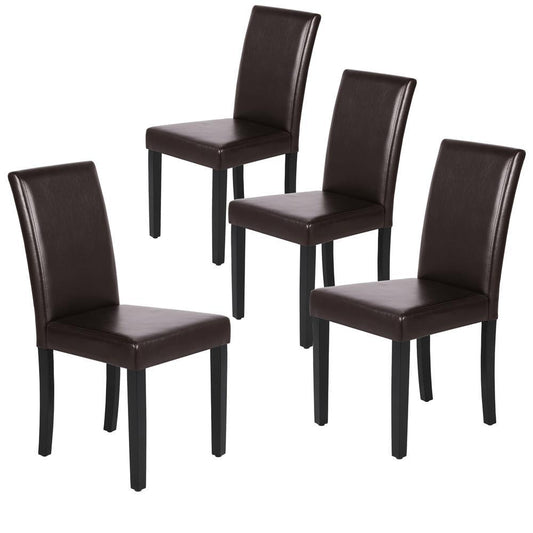 Dining Living Room PU Cushion Chairs 4pcs Position 2