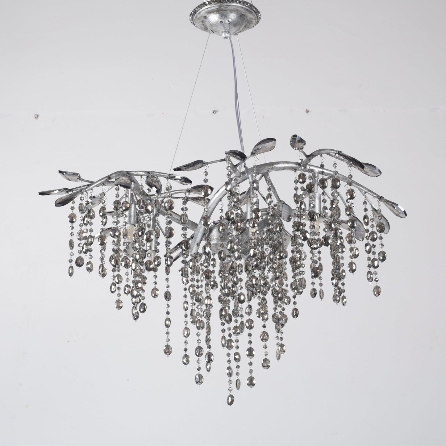 Elegant Autumn Twilight Chandelier - Dimmable LED, Adjustable Height