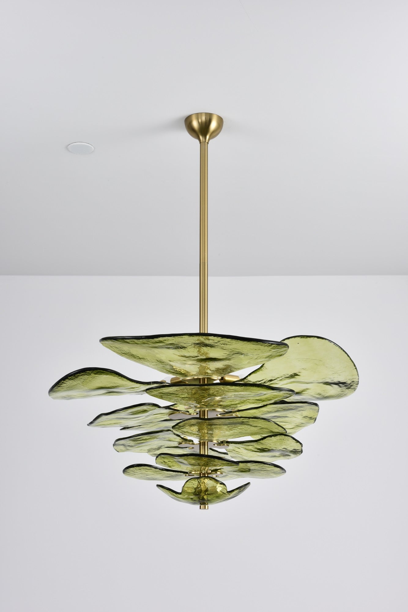 Elegant Petals Glass Chandelier - Dimmable, Energy-Efficient Lighting