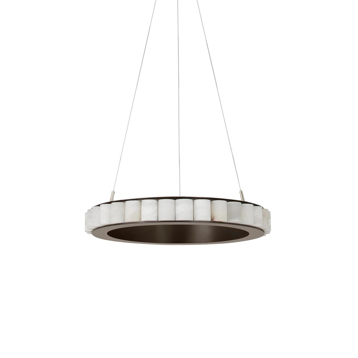 Alabaster Avalon Halo Chandelier - Elegant Design, Dimmable LED Lights