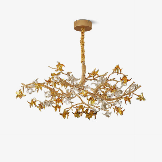 Aosta Brass Branch Chandelier - Elegant Design with Adjustable Arms
