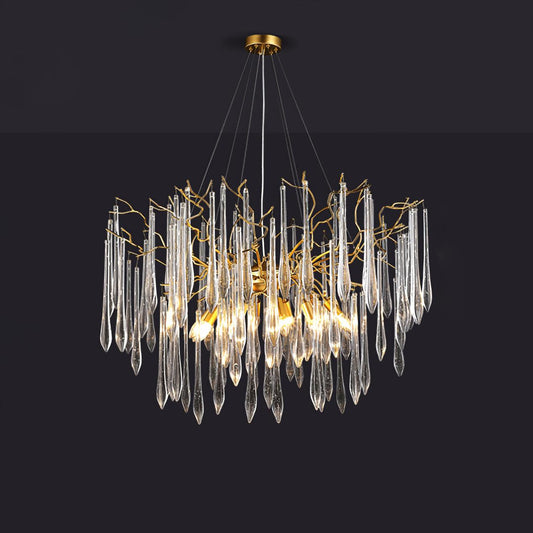 Aqua Funnel Chandelier - Elegant Lighting with Adjustable Height & Uni