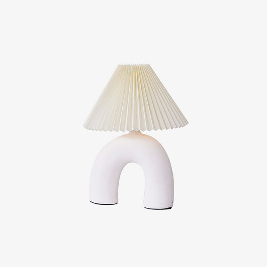 Arched Pleated Table Lamp with Adjustable Brightness and Elegant Desig