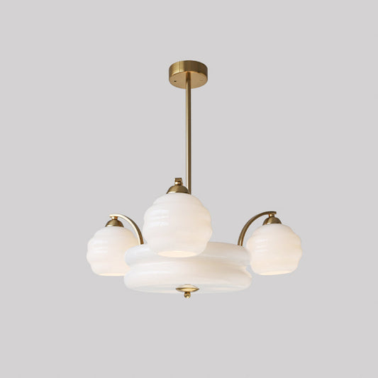 Art Deco Vintage Chandelier - Elegant Design with Adjustable Height &
