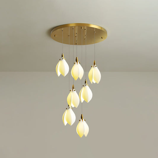 Astralis Bloom Stairs Chandelier - Elegant Design with Adjustable Heig