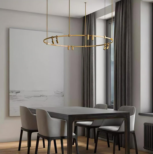 Auroom Round Chandelier - Modern Design with Dimmable LED Lighting