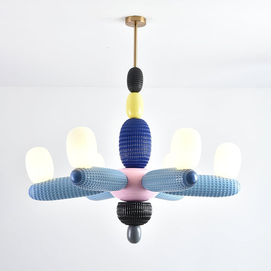 Elegant Balloons Chandelier - Adjustable Height, Colorful LED Lights