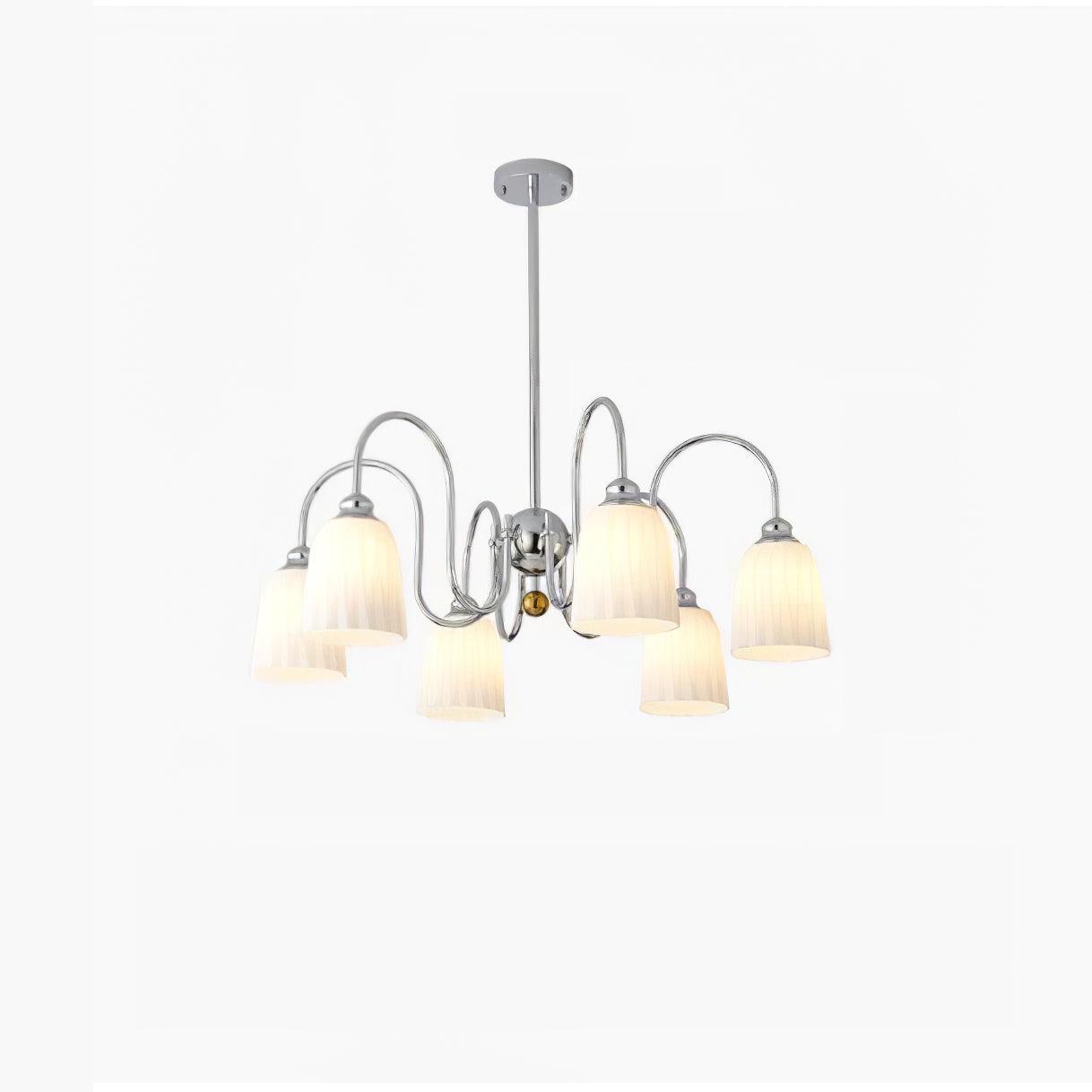 Bauhaus Pleated Chandelier - Elegant Design with Adjustable Height & L