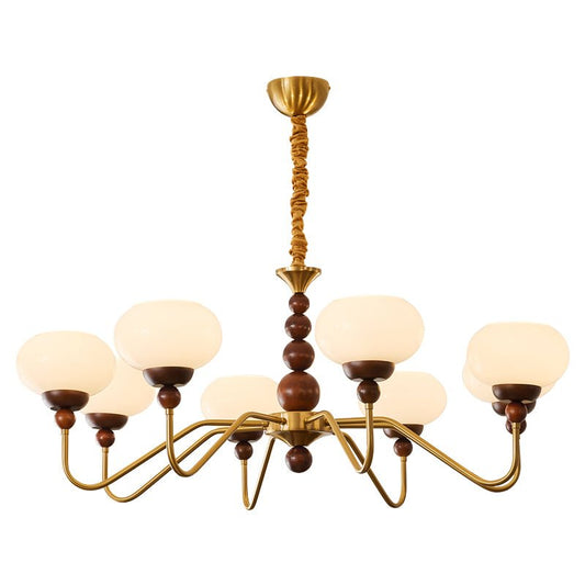 Elegant Bellini Chandelier - Crystal Accents, Adjustable Height