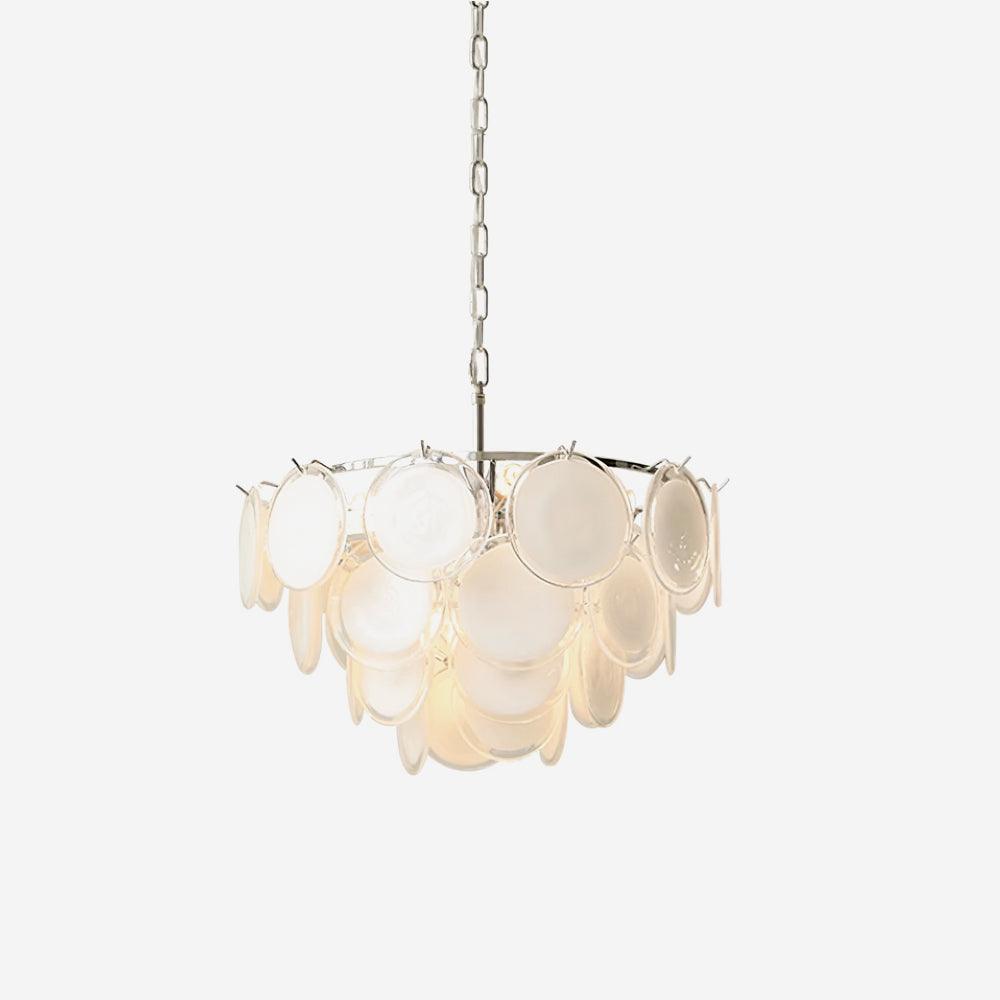 Bettina Glass Chandelier - Elegant Design with Adjustable Height & LED