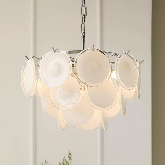 Bettina Glass Chandelier - Elegant Design with Adjustable Height & LED
