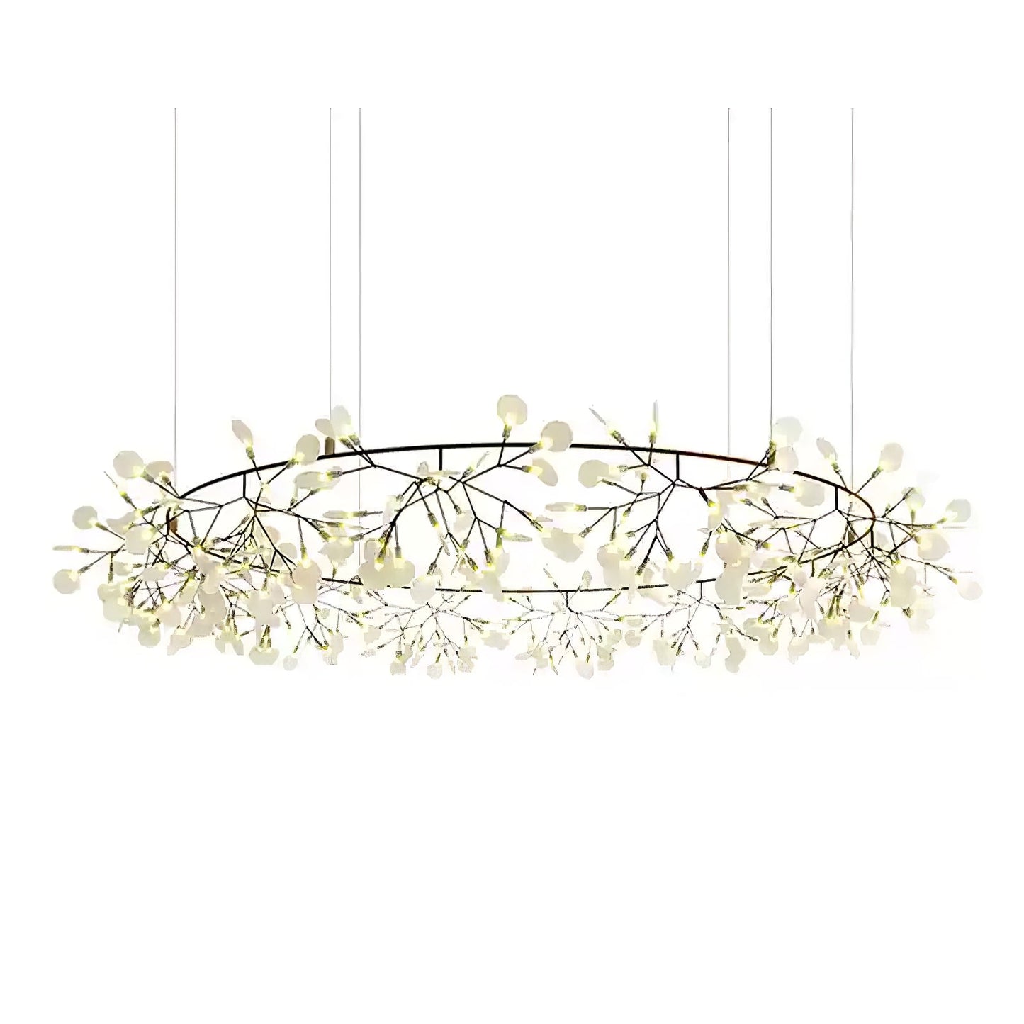 Black Firefly LED Chandelier - Modern Design, Adjustable Brightness