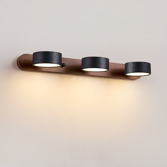 Black Travertine Duo Wall Light - Adjustable Brightness, Elegant Desig
