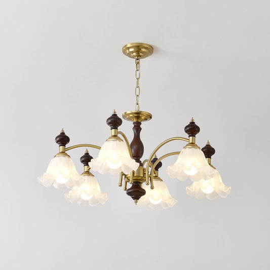 Elegant Blossom Flowers Chandelier - Adjustable Height & LED Compatibl