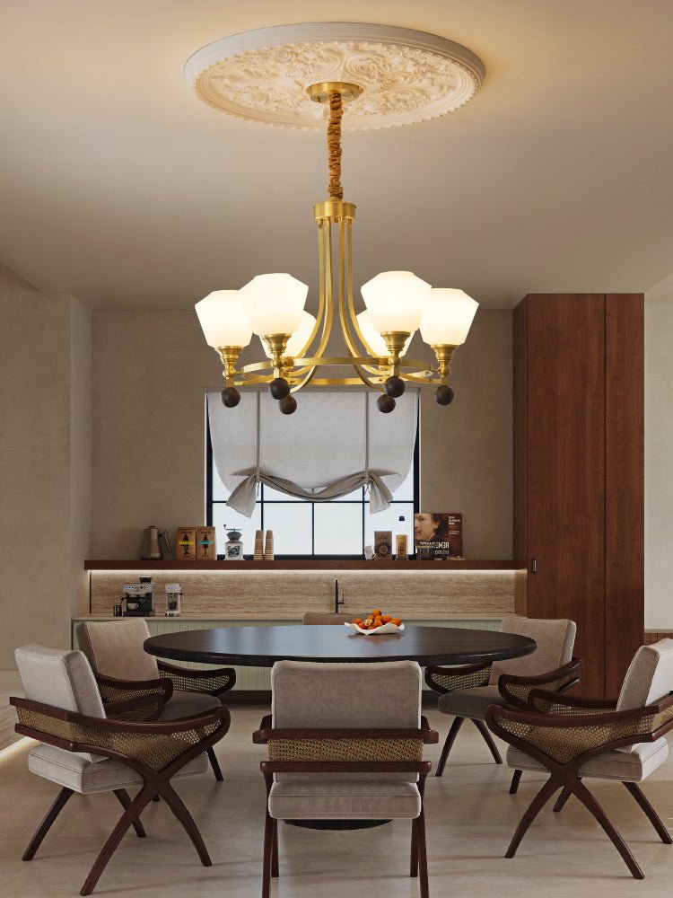Elegant Bravado Chandelier - Crystal Accents & Adjustable Height