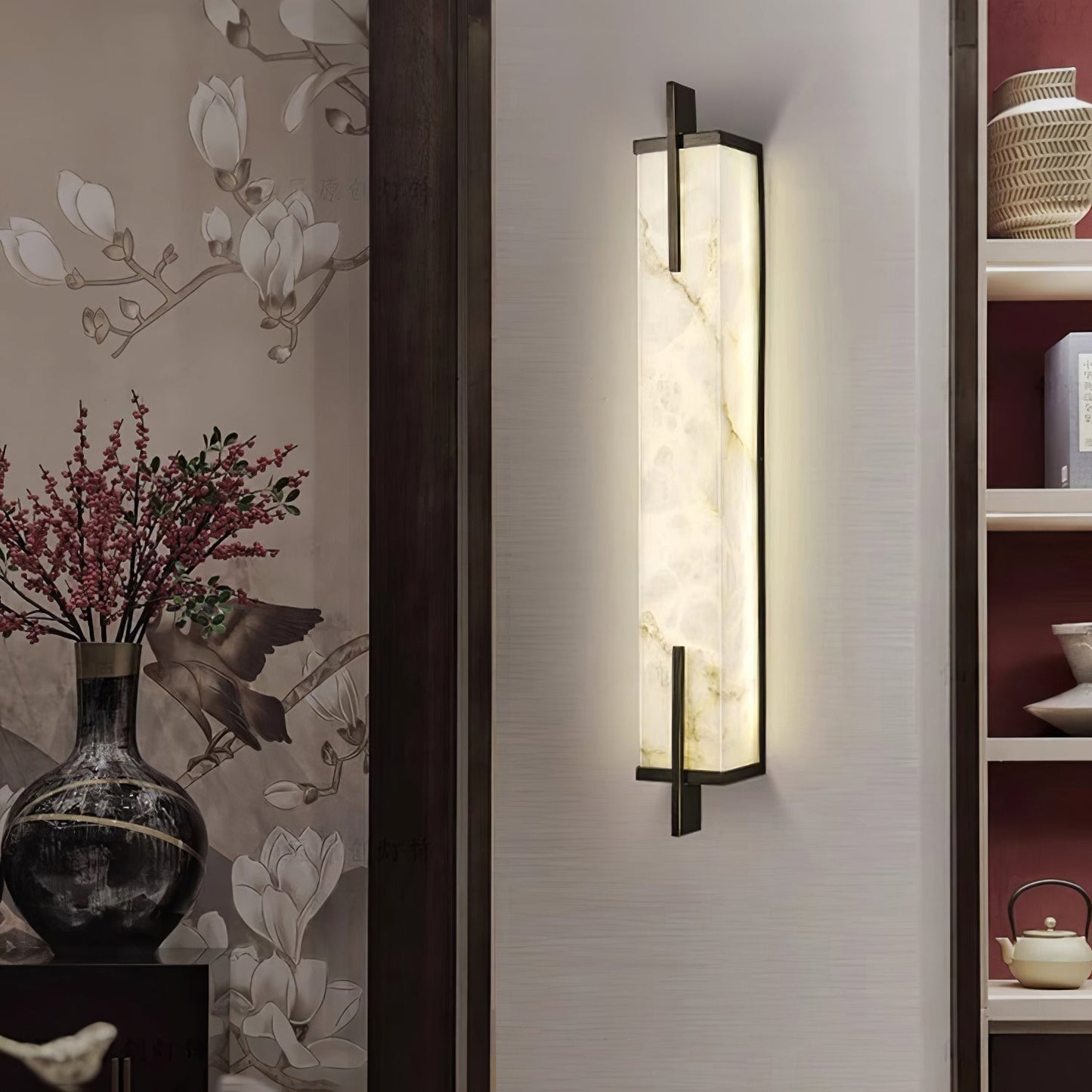 Calliope Alabaster Wall Sconce - Elegant Design with Soft Glow Lightin