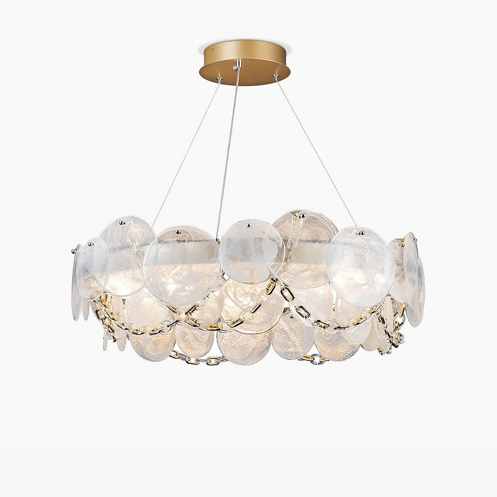 Elegant Cassia Chandelier - Adjustable Height, Crystal Accents