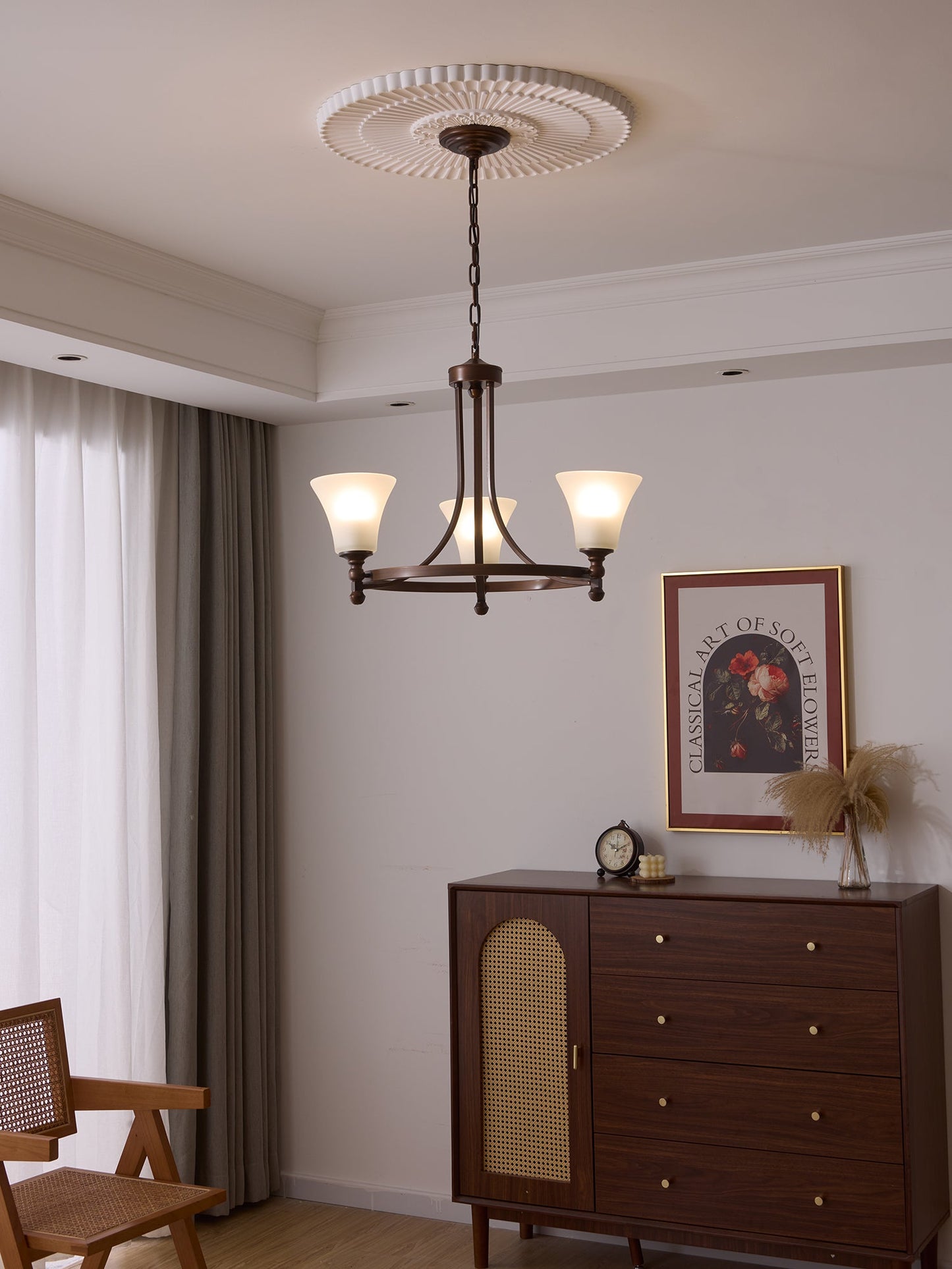 Celestine Glow Chandelier - Elegant Design with Adjustable Brightness