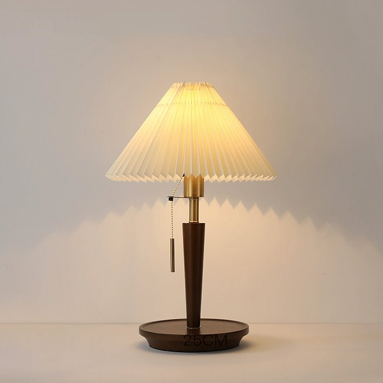 Cone Pleated Fabric Table Lamp - Soft Lighting & Adjustable Height