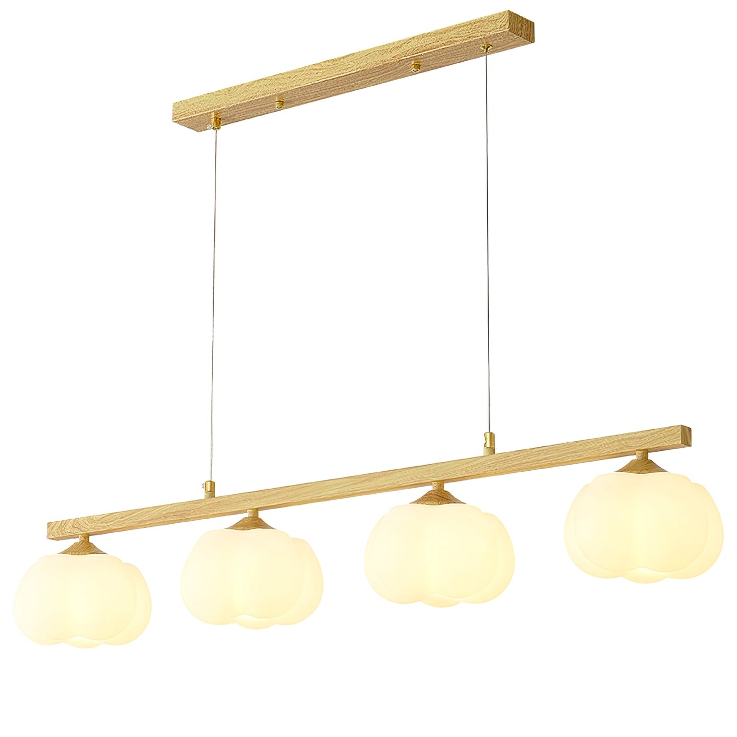 Elegant Cotton Balls Chandelier - Soft Glow & Adjustable Height