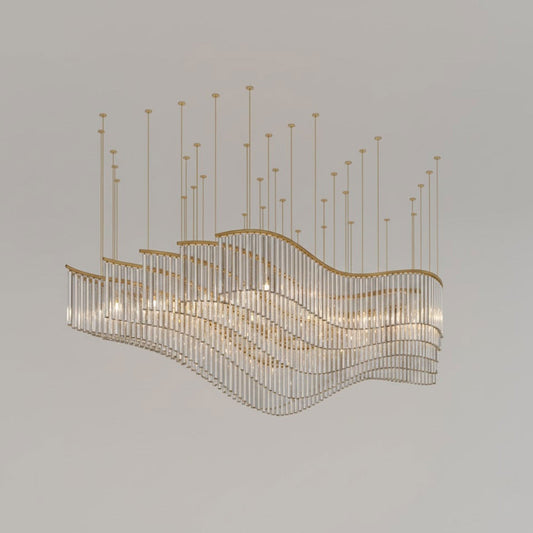 Rivella Cascade Fringe Chandelier - Elegant Design with Adjustable Hei