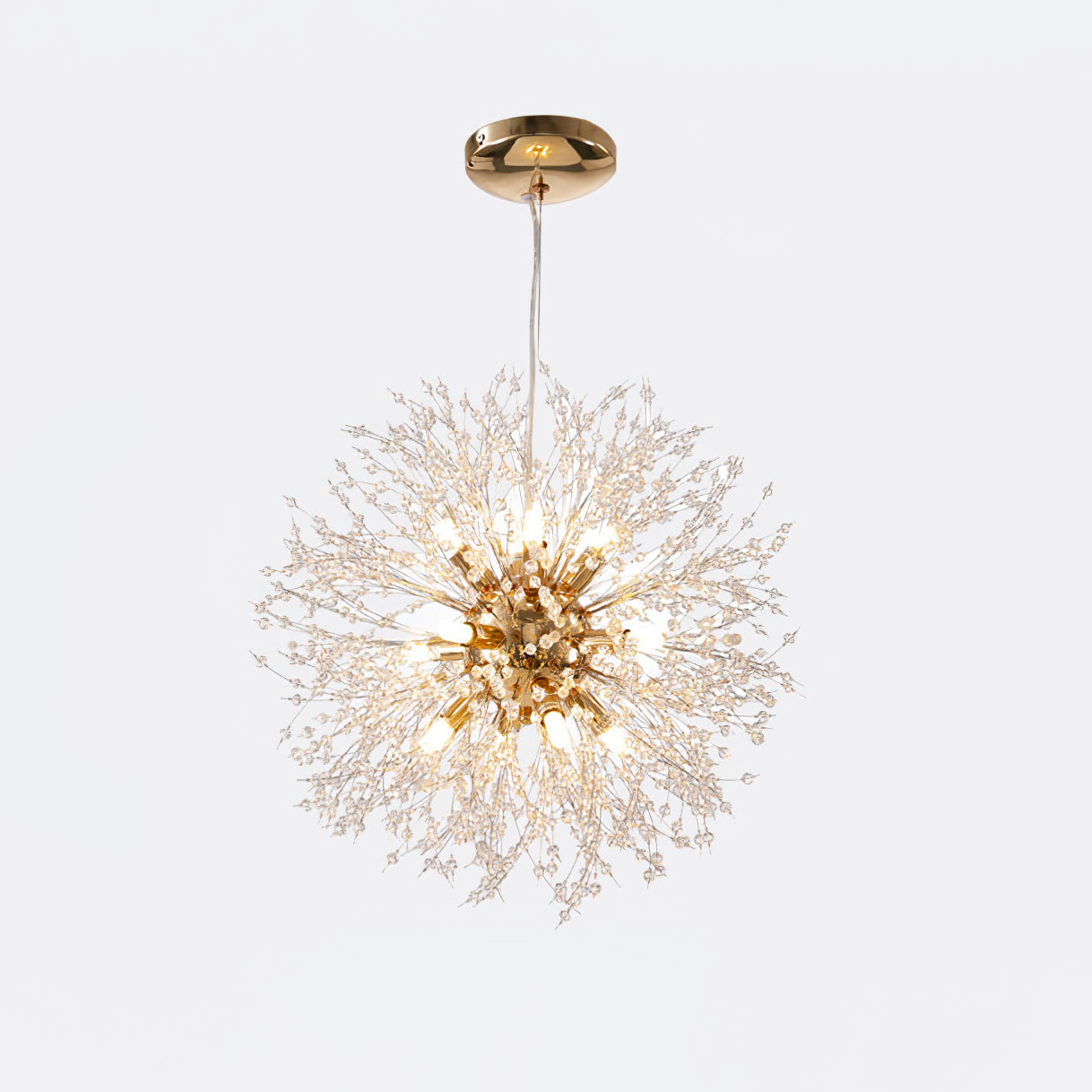Elegant Crystal Dandelion Chandelier - Adjustable Brightness & Modern