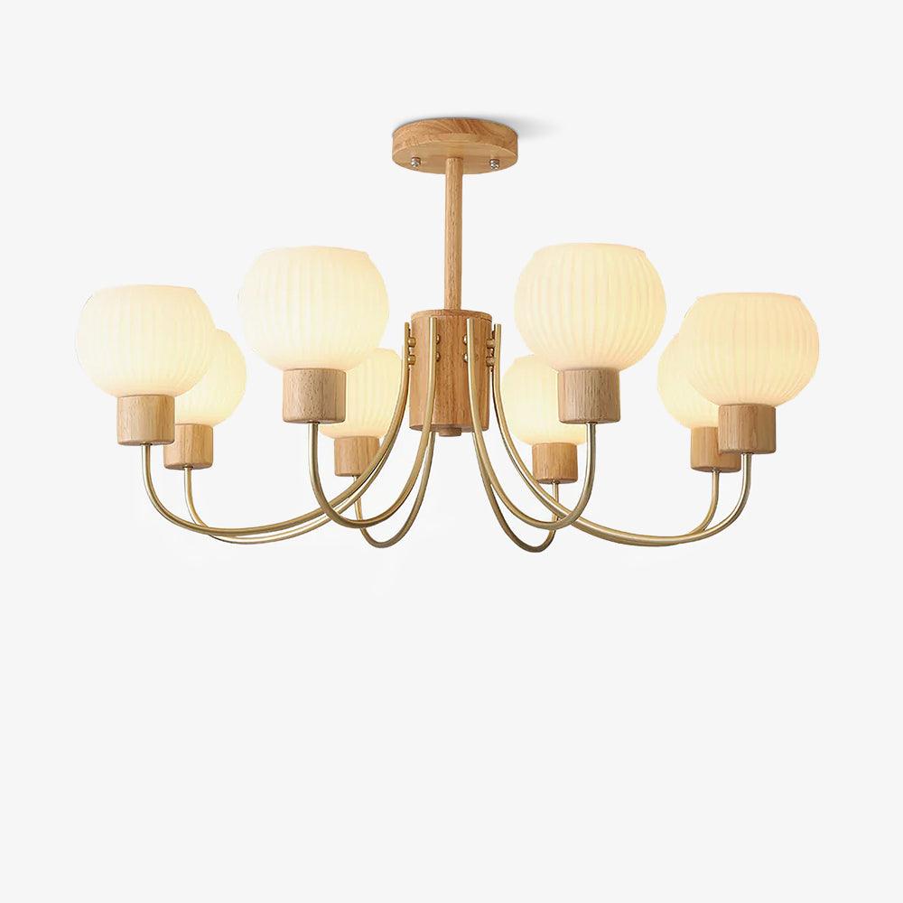 Donnelly Wooden Chandelier - Elegant Design with Adjustable Height & L