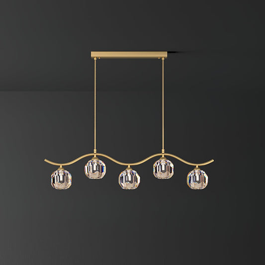 Eara Crystal Chandelier - Elegant Design with Adjustable Height & LED