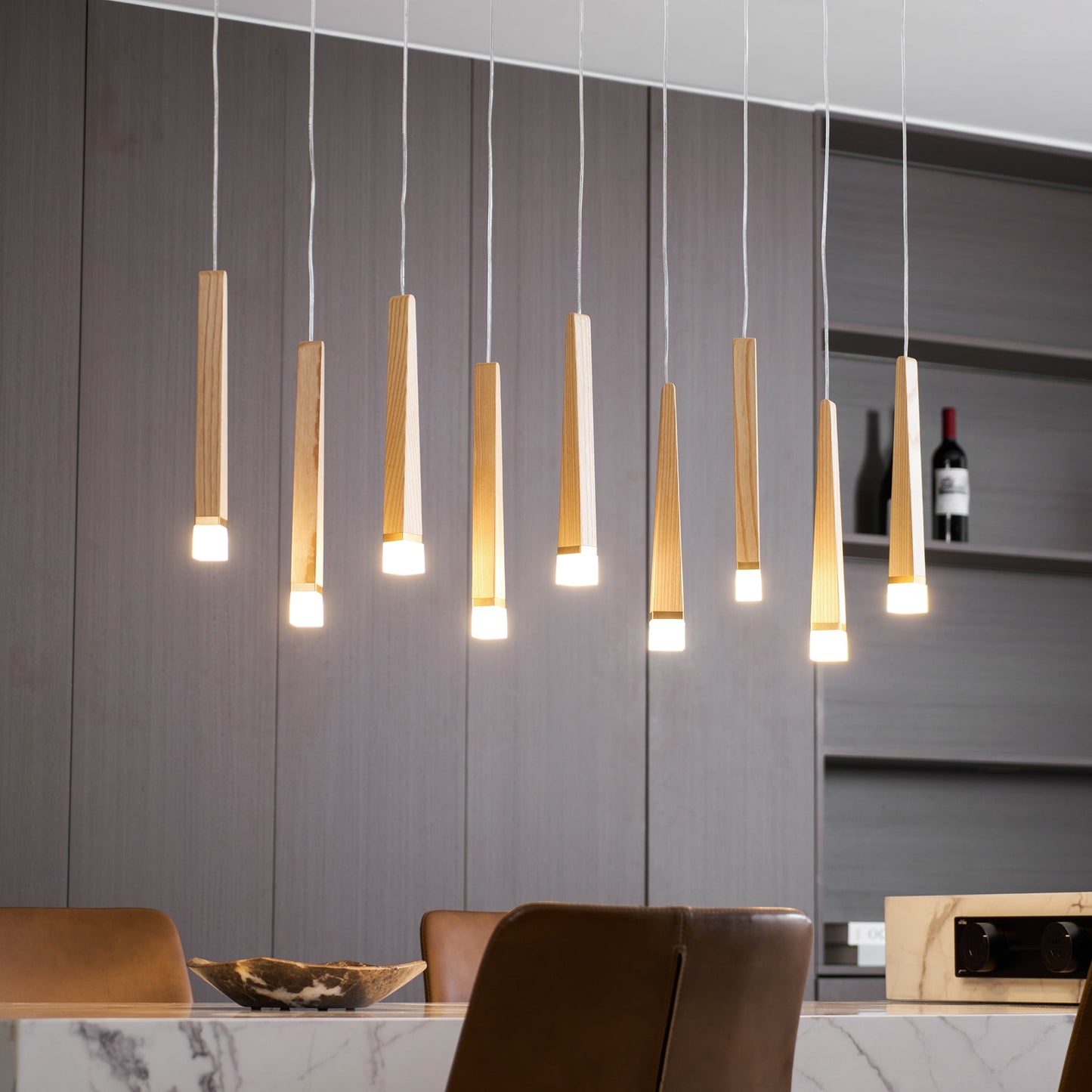 Rustic Firewood Stick Chandelier - Unique Design & Ambient Lighting